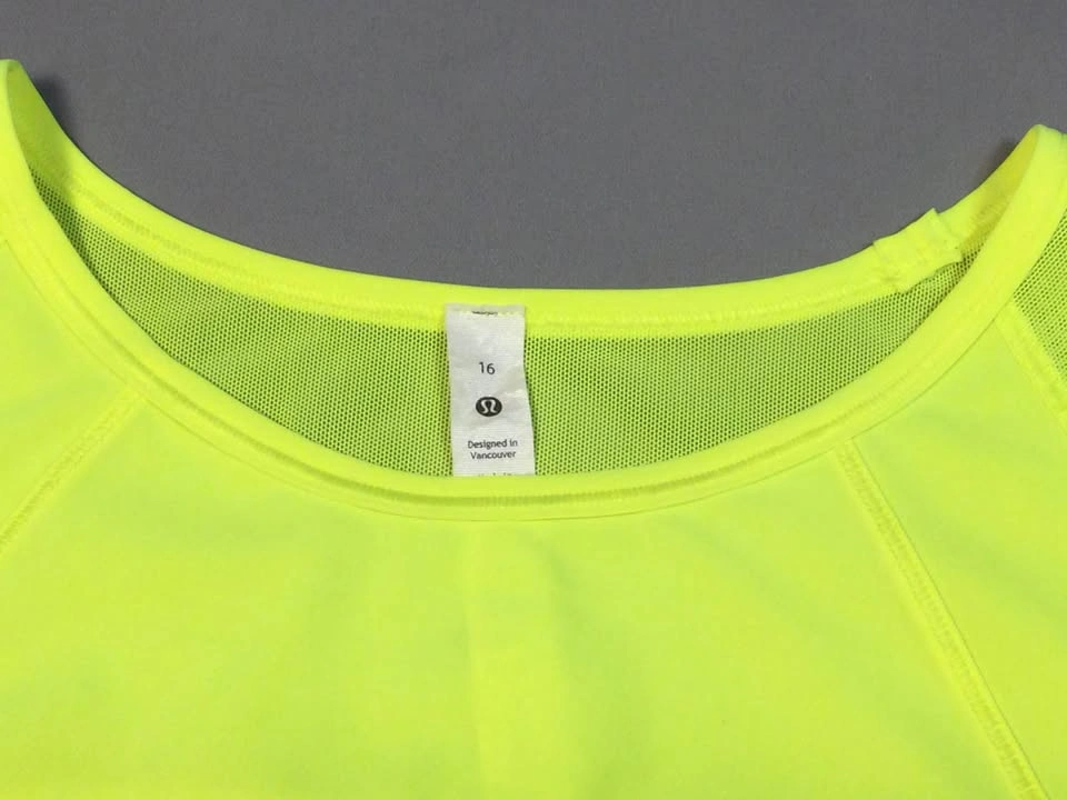 Lululemon Neon Yellow Athletic Tank Top Size 16 - photo 3