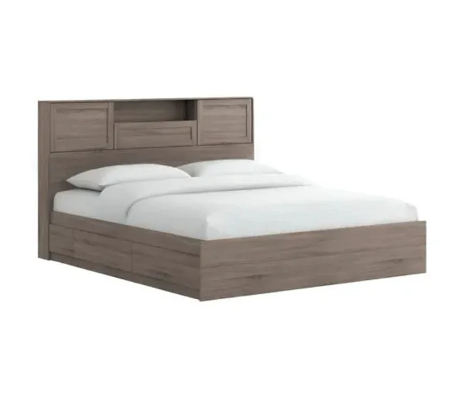 Bed Frame with Drawer Storage & Queen Euro Top Mattress thumbnail