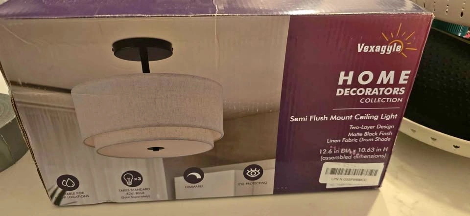 Semi flush mount ceiling light