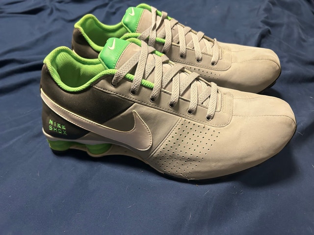 Nike Shox Deliver Grey/Poison Green Mens Size 11.5 - 317547-017