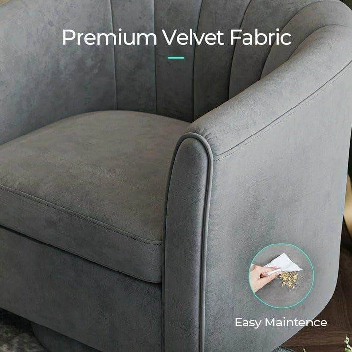 Brand New Swivel Barrel Chair with Ottoman - photo 3