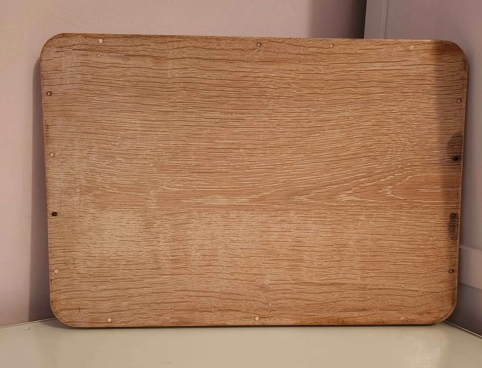 Vintage Japanese Hand-Painted Wooden Serving Tray - photo 2