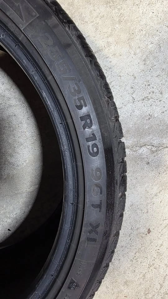 255/35/19 Continental Winter Tires - 90% Tread - photo 2