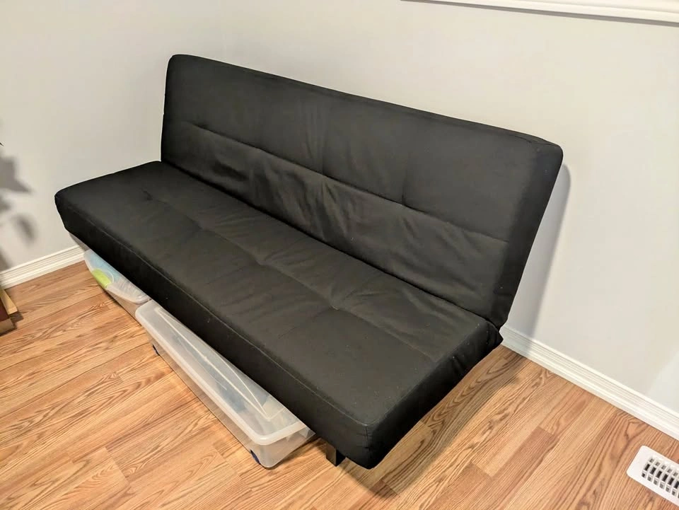 Sofa Bed Black 34W x 68L x 15-33H