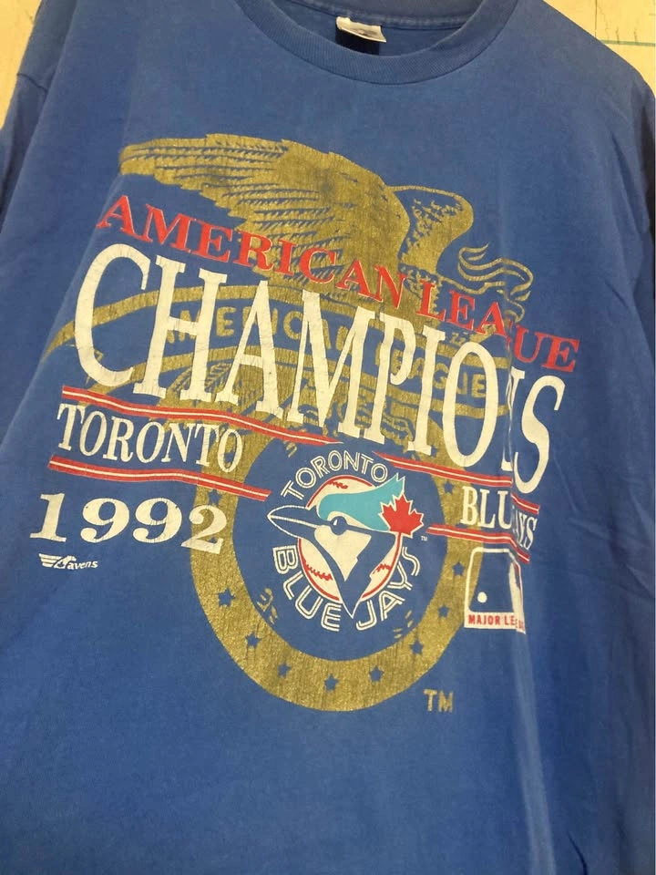Vintage 1992 Toronto Blue Jays AL Champions T-Shirt XL - photo 2