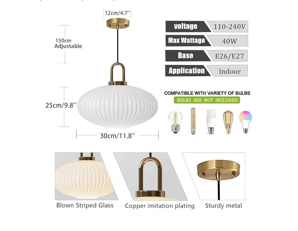Pendant Light White - photo 2