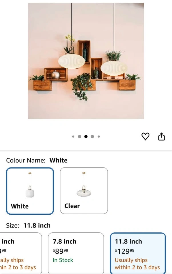 Pendant Light White - photo 4