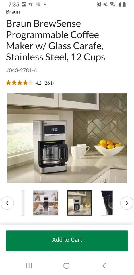Braun BrewSense Coffee Maker, 12 Cups, Stainless Steel - photo 3
