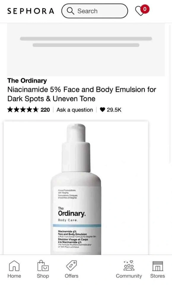 New in box deceim Niacinamide 5% Face and Body Emulsion