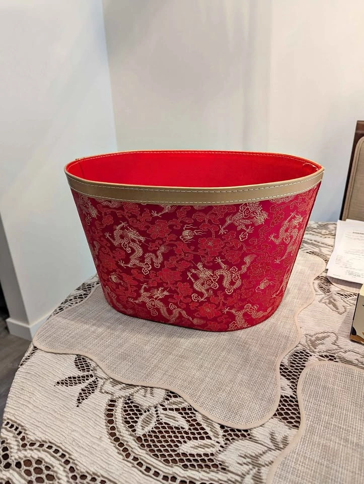 Red Dragon Fabric Storage Bucket