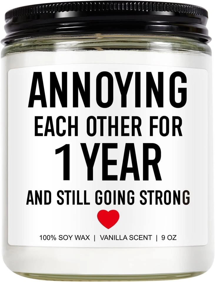 1 Year Anniversary Candle Gag Gift - Vanilla - photo 2