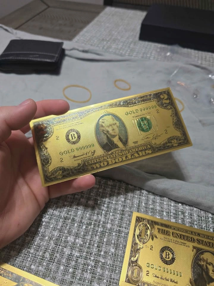 24k Gold Plated US Money Bills - Set of 8 - photo 4