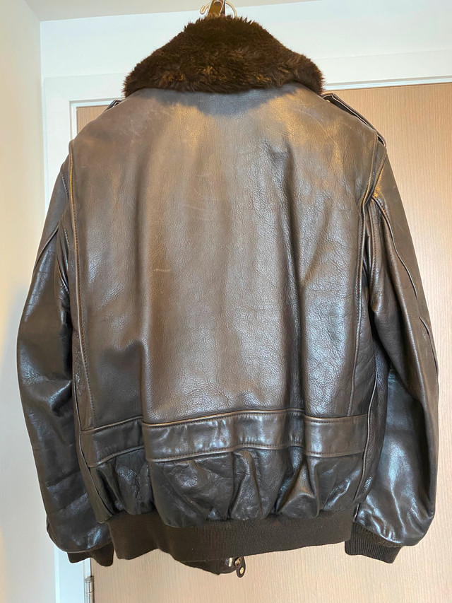 Schott A-2 Naked Cowhide Leather Flight Jacket - Brown - photo 2
