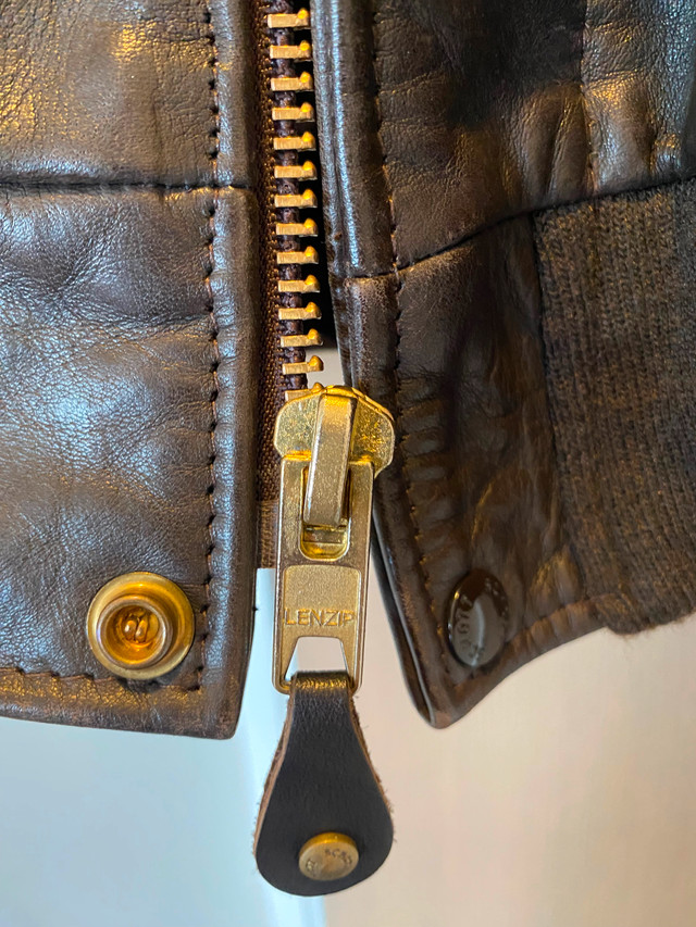 Schott A-2 Naked Cowhide Leather Flight Jacket - Brown - photo 4
