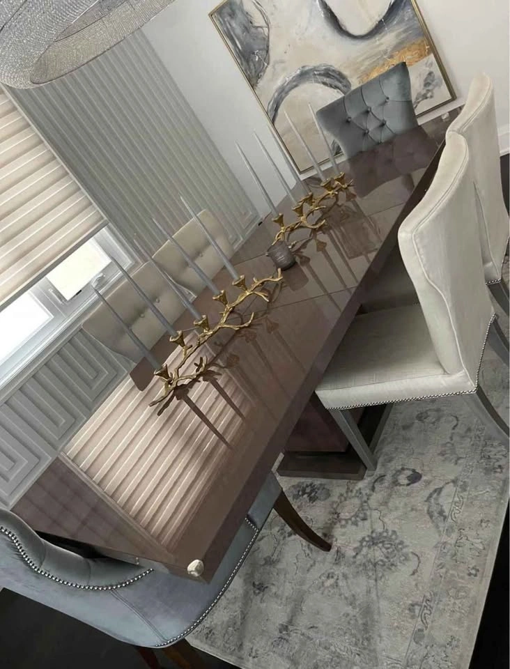 Extendable Dining Table with 8 Chairs - photo 2