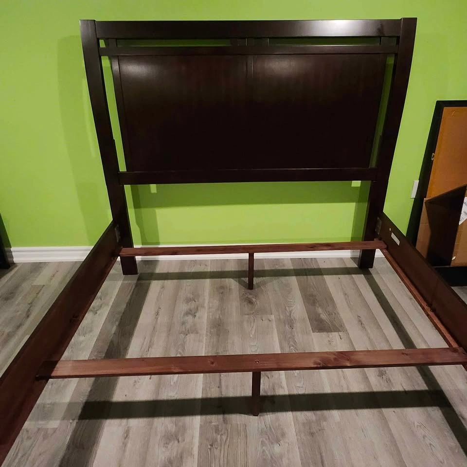 Dark Brown Queen Bed Frame - photo 4