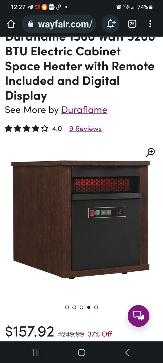 1500 Watt Electric Cabinet Space Heater - photo 3