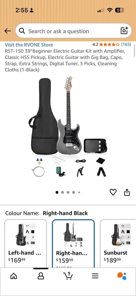 Electric Guitar + Marshall SG10 Amp + Extras - photo 3