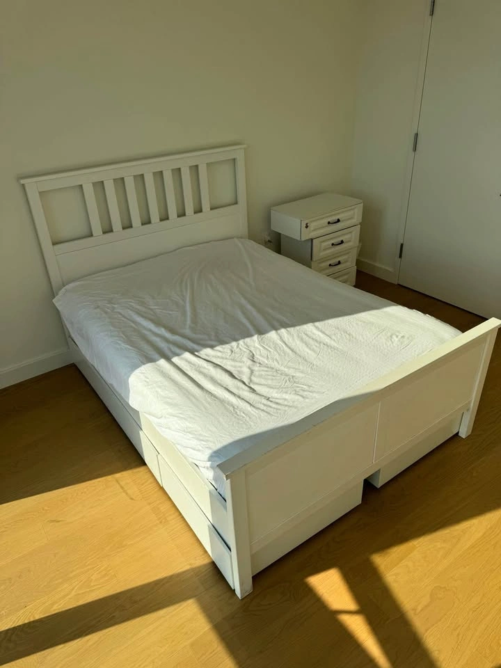 Full White Bed Frame with Storage Drawers - photo 2