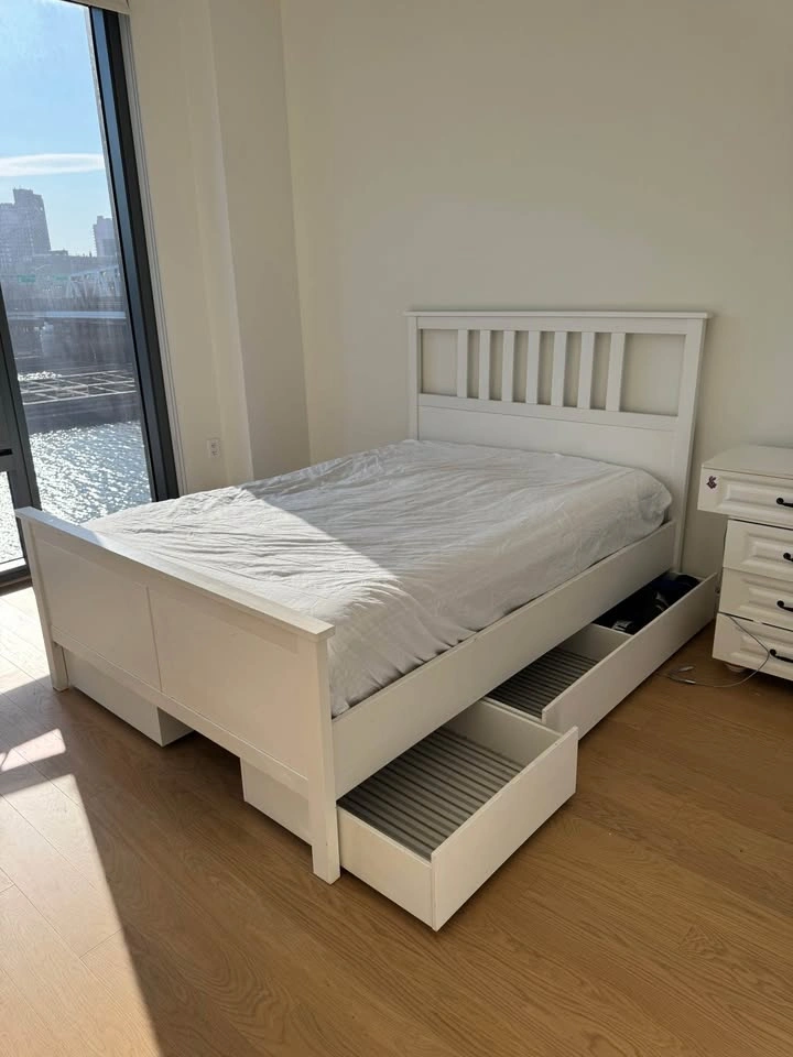 Full White Bed Frame with Storage Drawers - photo 3