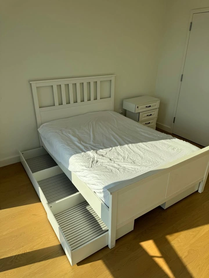 Full White Bed Frame with Storage Drawers - photo 4