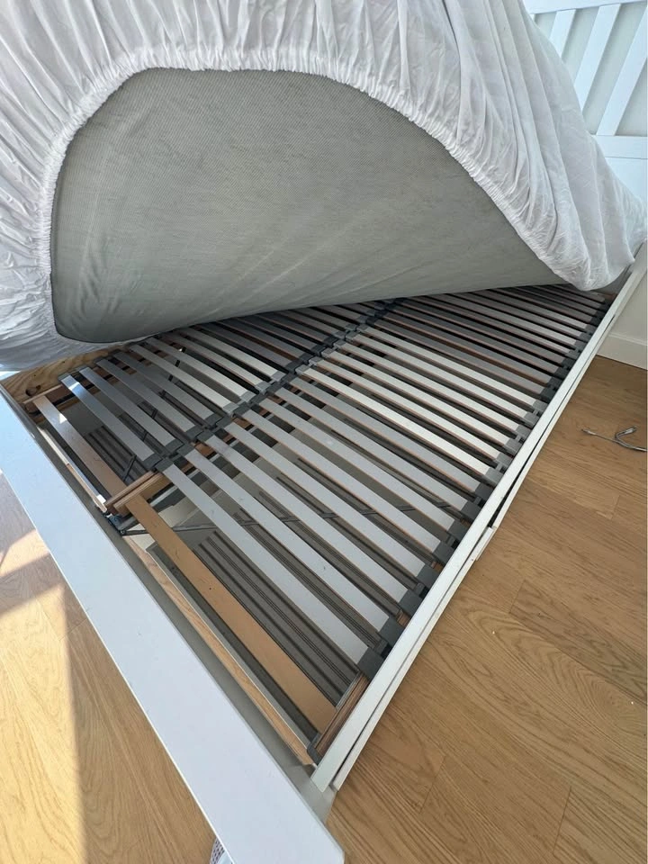 Full White Bed Frame with Storage Drawers - photo 5