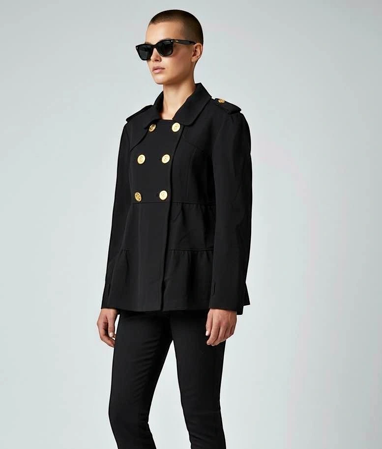 Black INC International Concepts Double-Breasted Jacket M