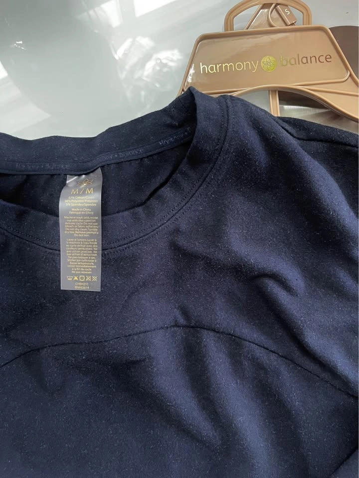 Harmony Balance Outfit - Navy Blue Crop Tank & Cuffed Pants (M) - photo 2