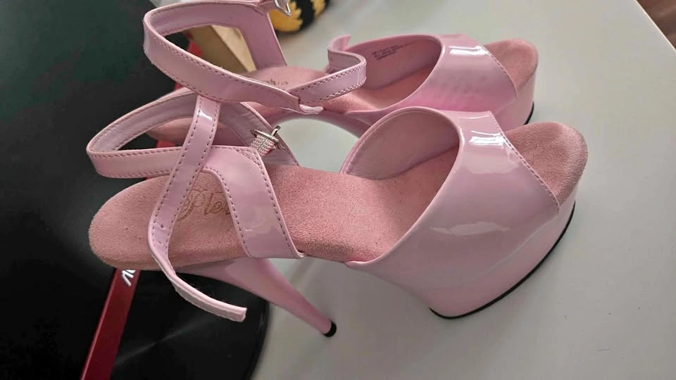 Pleaser Delight-609 Pink Sandals Size 10