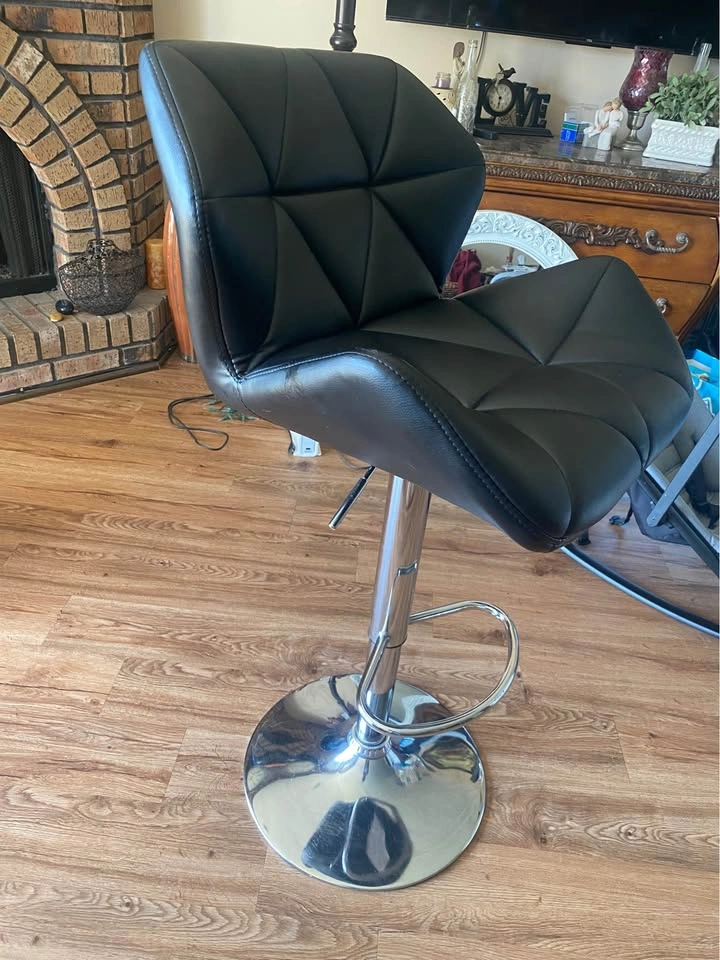 Black Prism Swivel Bar Stool 20"w x 40"h x 20.5"d - photo 2