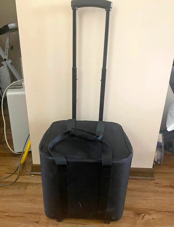 Black Rolling Hobby Craft Travel Bag