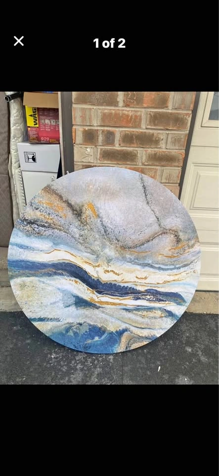 Large Blue/Crab/Gold Print