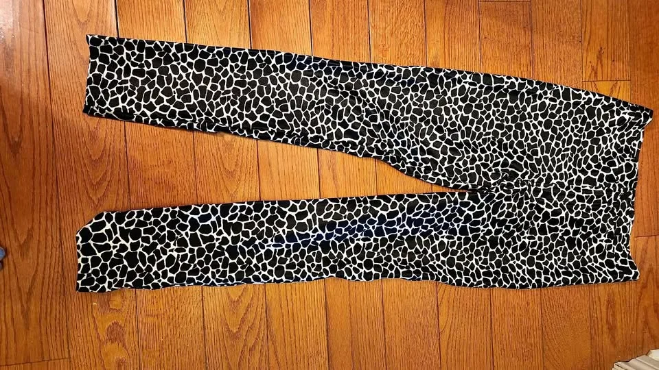 American Apparel Black & White Print Pants (large) thumbnail