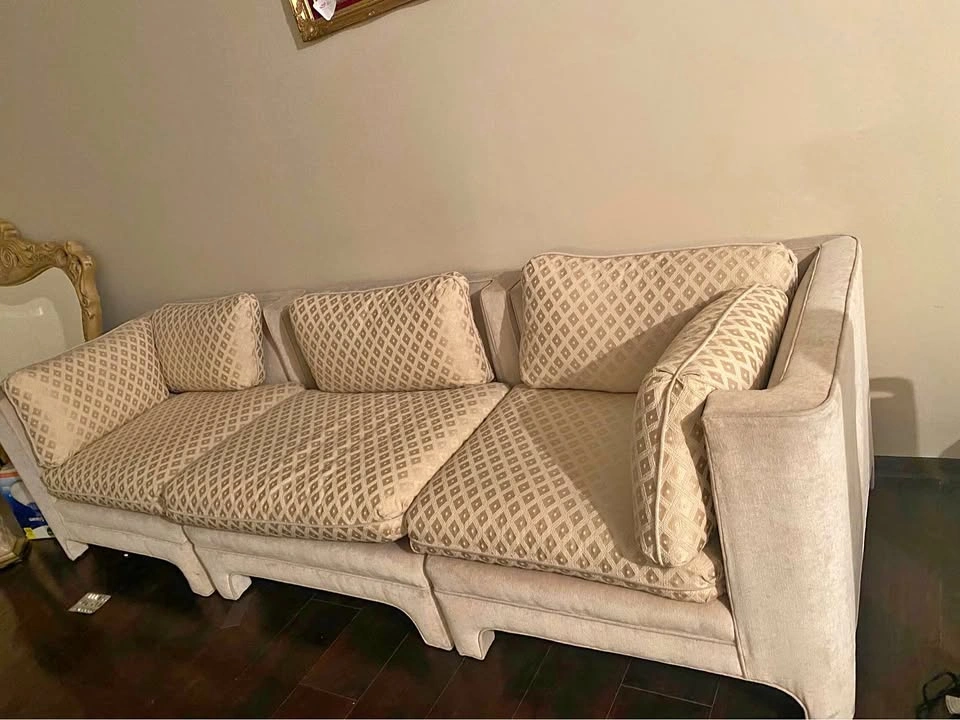 Gold Upholstered Comfy Couch