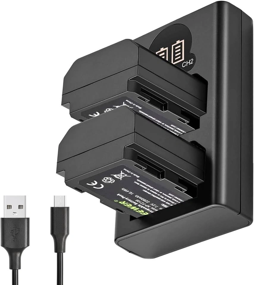 NEEWER 2-Pack NP-FZ100 Battery & Dual USB Charger - $40