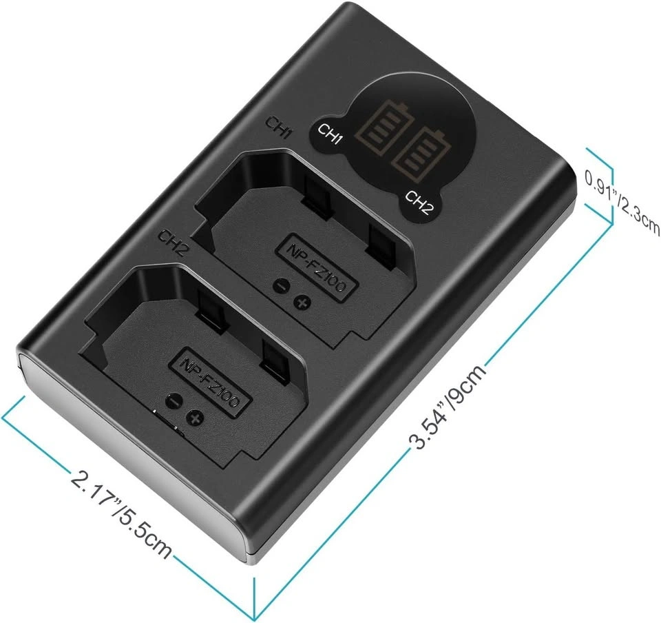 NEEWER 2-Pack NP-FZ100 Battery & Dual USB Charger - $40 - photo 5