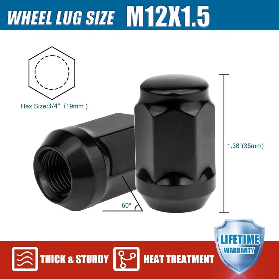 20pc Toyota Lexus M12x1.5 Lug Nuts - Black - photo 2