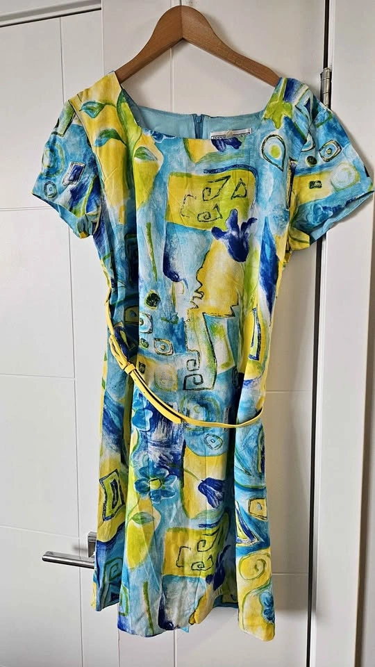 Jessica Howard Dress - Colorful Abstract Print, Size 10
