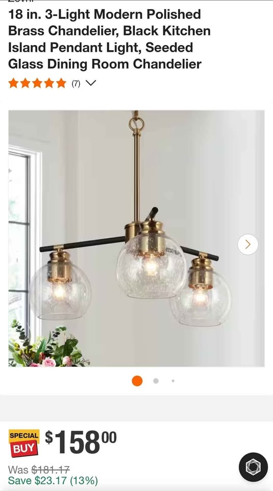 KSANA 3 Lights Gold Chandelier - photo 4