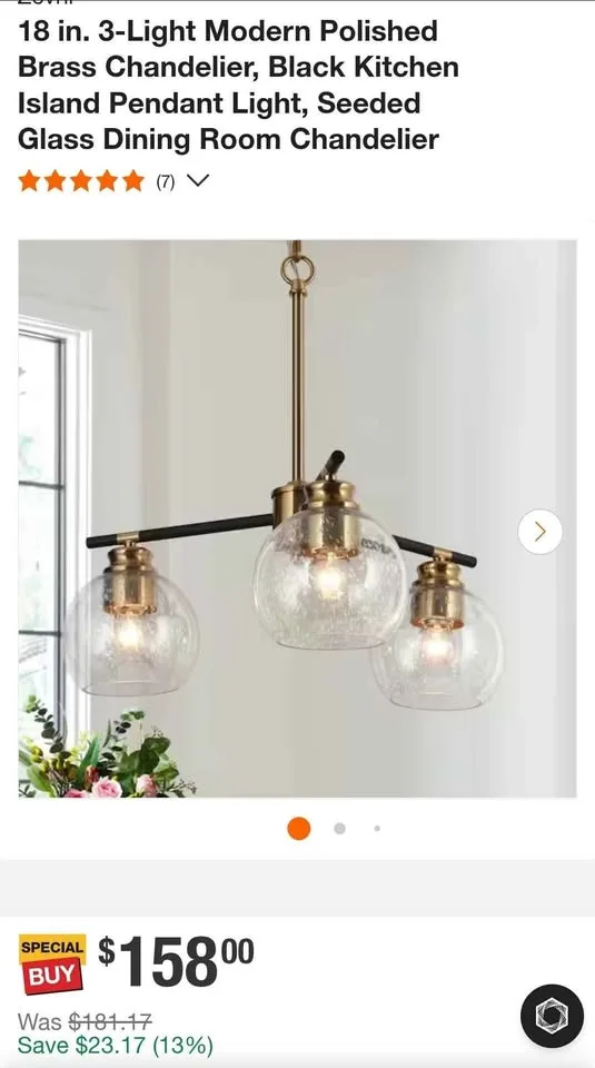 KSANA 3 Lights Gold Chandelier image indicator(4)