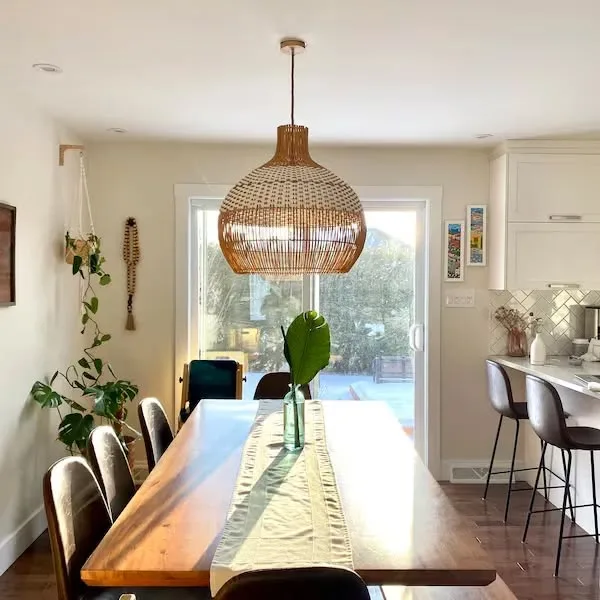 White Rattan Hanging Ceiling Lamp image indicator(6)