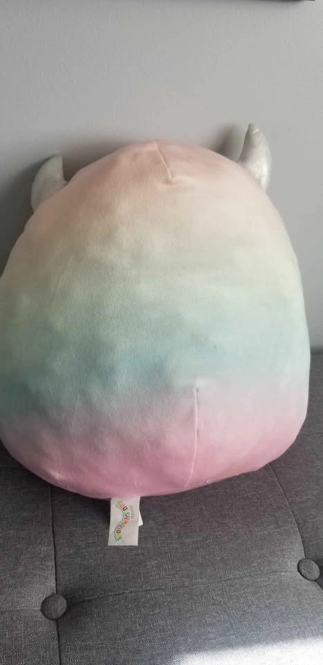 Large Squishmallows Kellytoy Rainbow Shiny Hornes Plush 12" - photo 3