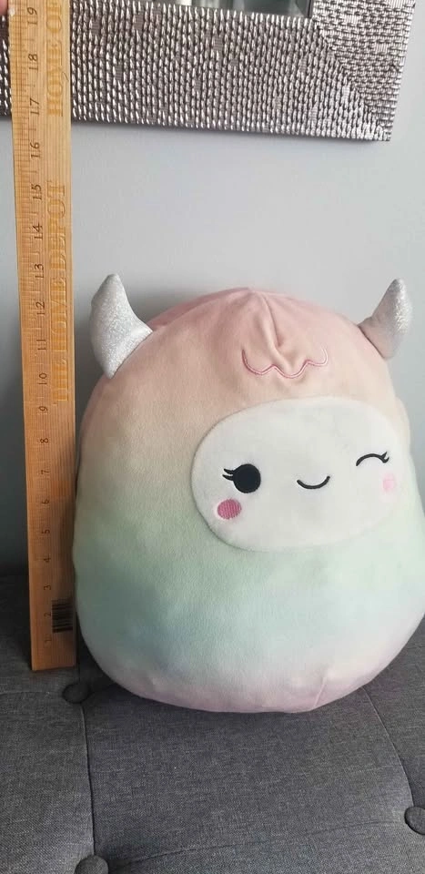 Large Squishmallows Kellytoy Rainbow Shiny Hornes Plush 12" - photo 5