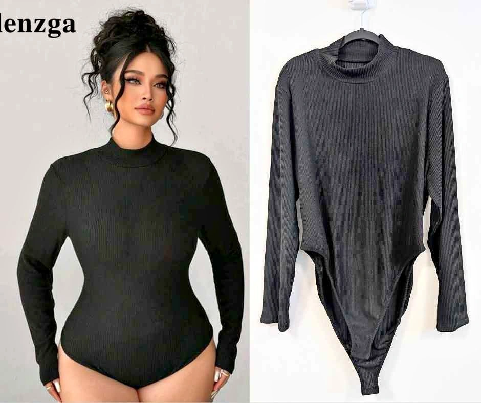 NEW! Long Sleeve Turtleneck Fleece Leotard - Black - 16US