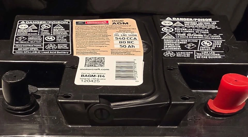 Ford Motorcraft AGM Battery H4 540 CCA January 2026 - photo 2
