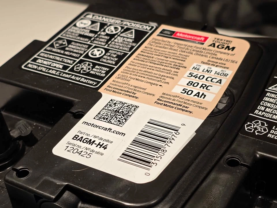 Ford Motorcraft AGM Battery H4 540 CCA January 2026 - photo 4