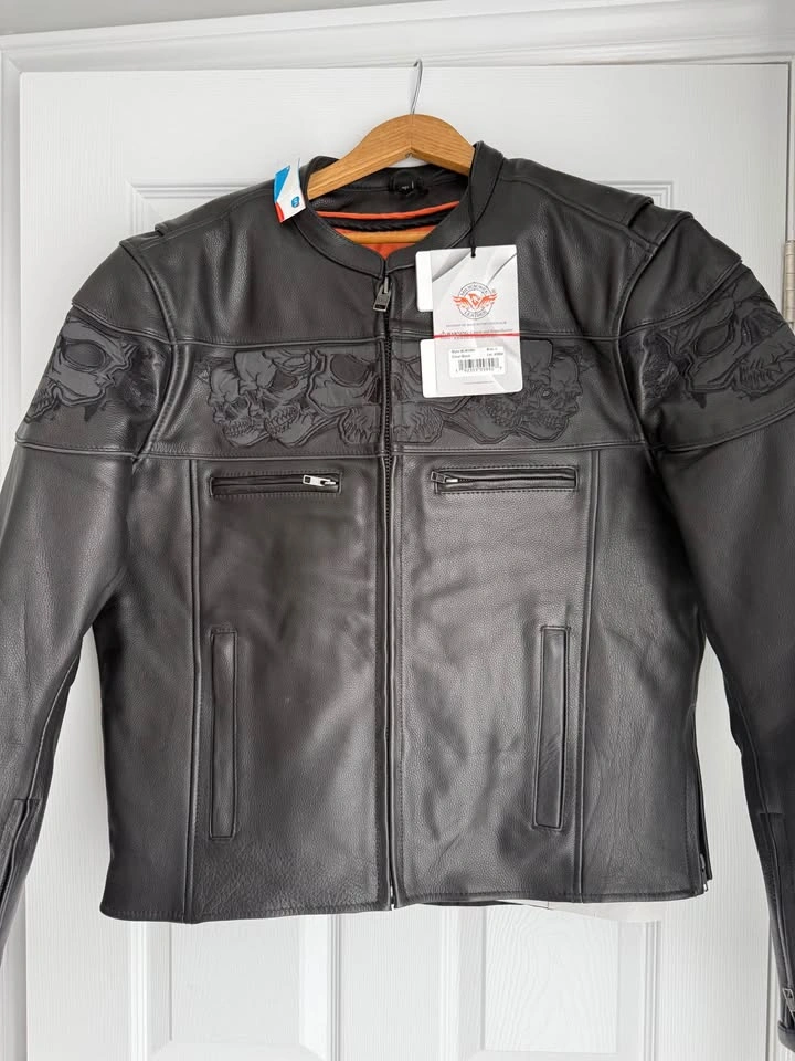 Milwaukee Leather Men's Reflective Skull Motorcycle Jacket - photo 2