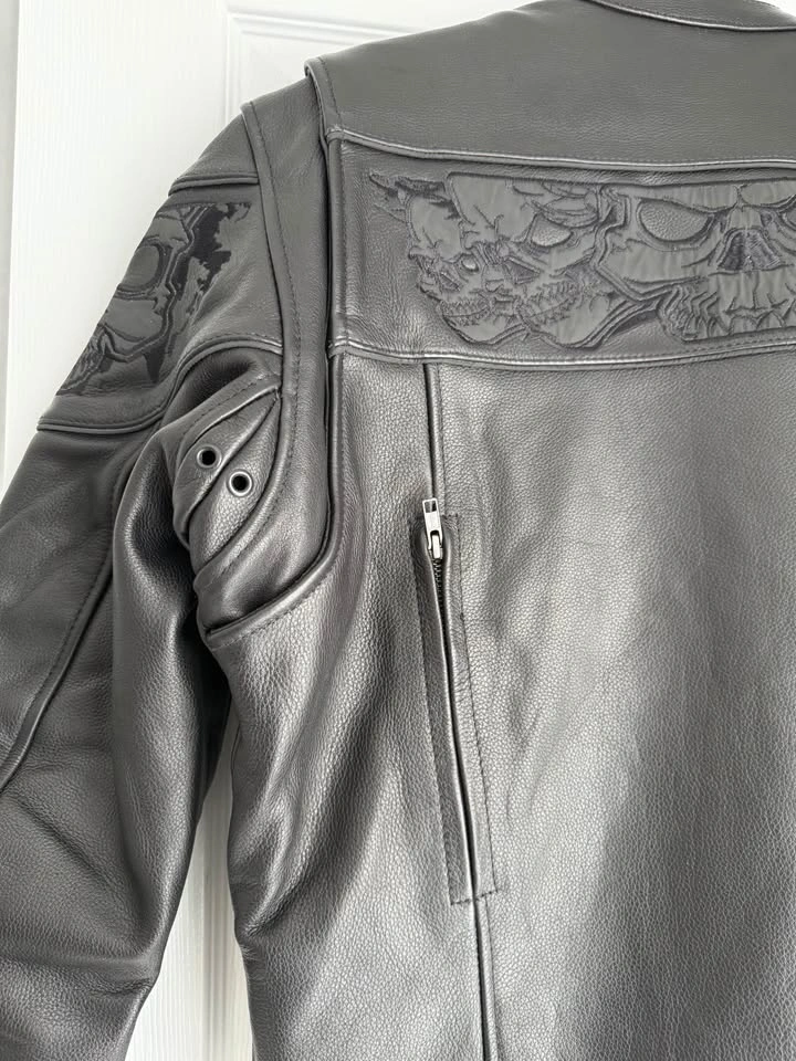 Milwaukee Leather Men's Reflective Skull Motorcycle Jacket - photo 3