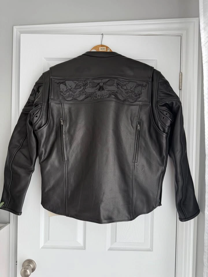 Milwaukee Leather Men's Reflective Skull Motorcycle Jacket - photo 4