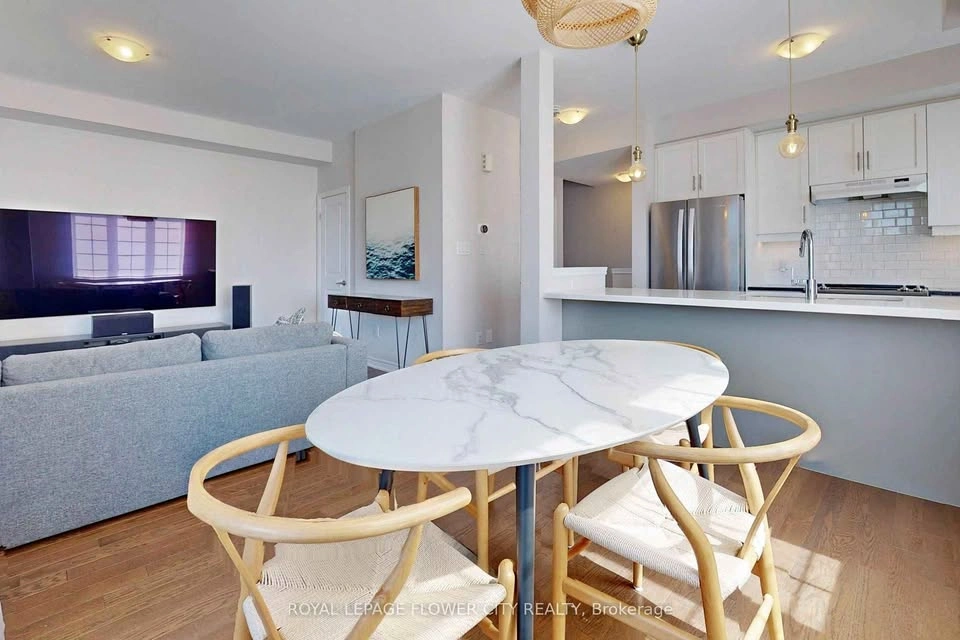 Structube oval marble style dining table